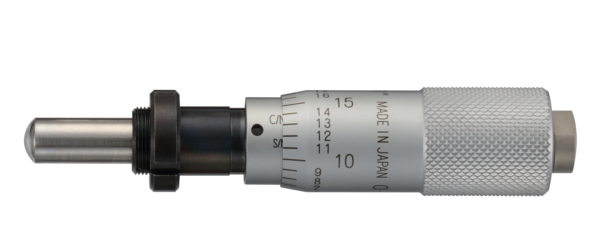 Micrometer Head, Carbide Tipped Spindle Standard Type, 0-0,5", 0,001", Spherical, with Clamp Nut 149-812-10