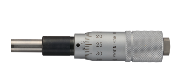 Micrometer Head, Carbide Tipped Spindle Standard Type, 0-15mm, 0,01mm, Flat, Rev. Reading 149-821-10