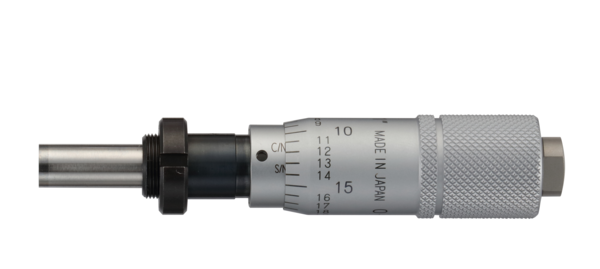 Micrometer Head, Carbide Tipped Spindle Standard Type, 0-0,5", 0,001", Flat, with Clamp Nut, Rev. Reading 149-832-10