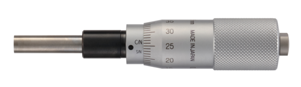 Micrometer Head, Medium-sized Type Standard Type, 0-25mm, 0,01mm, Flat, w/o Ratched 150-196-10