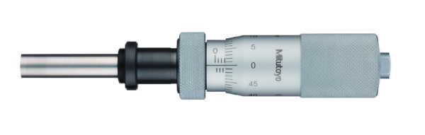 Micrometer Head, Medium-sized Type with D=8mm Spindle, 0-25mm, 0,01mm, Flat, with Clamp Nut/Spindle Lock, w/o Ratched 151-226-10