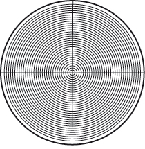 Reticle for TM Concentric Circles (2", P=0.01") 176-135