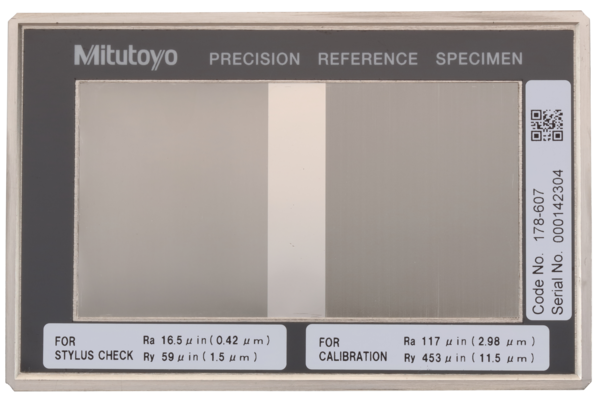 Roughness specimen Ra 0,4/Ra3µm[inch/mm] 178-607