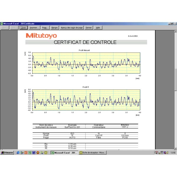 Mitutoyo 178-583-02E Surftest SJ-412 Surface Roughness Tester, 2''/50mm X-Axis Travel, 4 mN Detector, 5 Micron Stylus Tip Radius