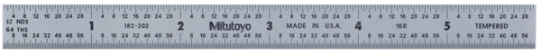 Steel Rule, Fully-Flexible Rule 6", Inch 182-202