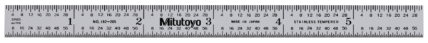 Steel Rule, Fully-Flexible Rule 150mm/6", Metric/Inch 182-205