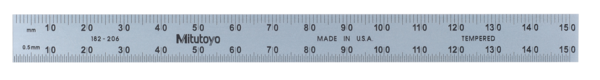 Steel Rule, Fully-Flexible Rule 150mm/6", Metric/Inch 182-206