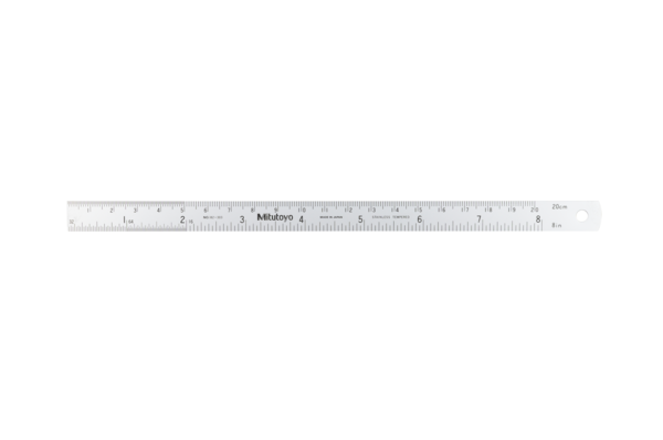 Steel Rule, Semi-Flexible Rule 200mm/8", Metric/Inch 182-303