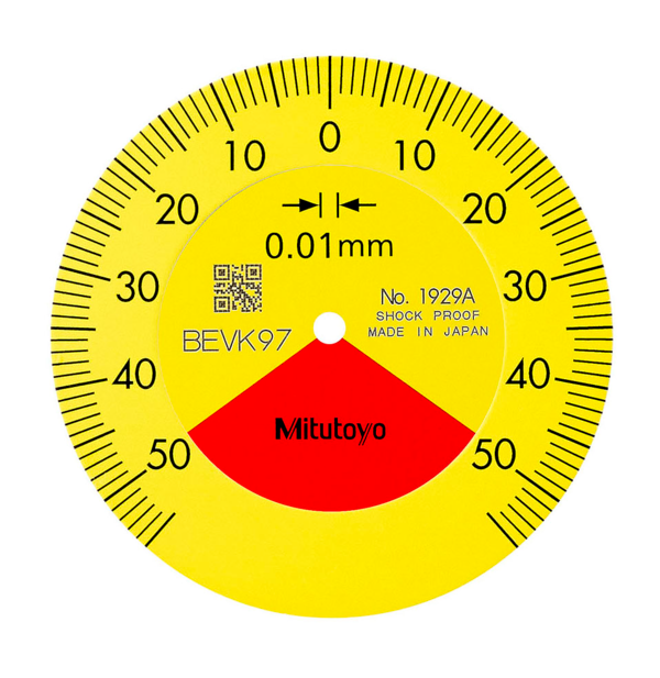 Dial Gauge, Lug Back, ISO Type One Revolution, Shock- & Dustproof, 0,8mm, 0,01mm 2929A-62