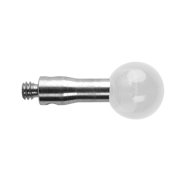 M2 Ø8 mm zirconia ball, stainless steel stem, L 11 mm, EWL 11 mm A-5004-2915