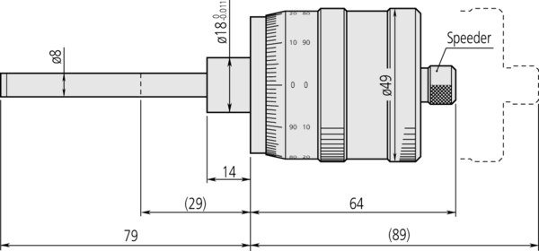Micrometer Head Non-rotating Spindle 197-101