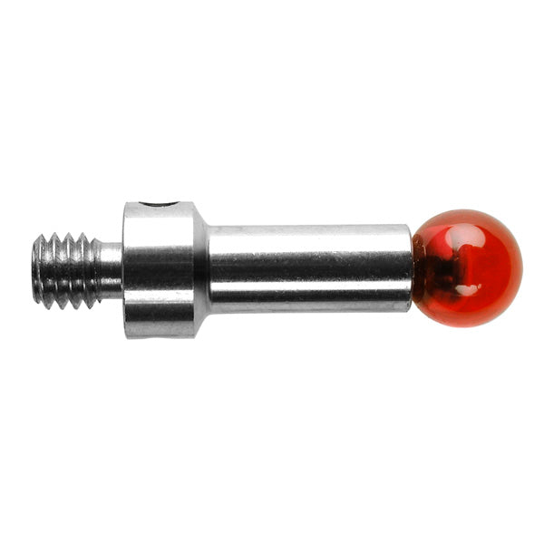 M4 Ø6 mm ruby ball, stainless steel stem, L 17 mm, EWL 13.3 mm A-5000-7555