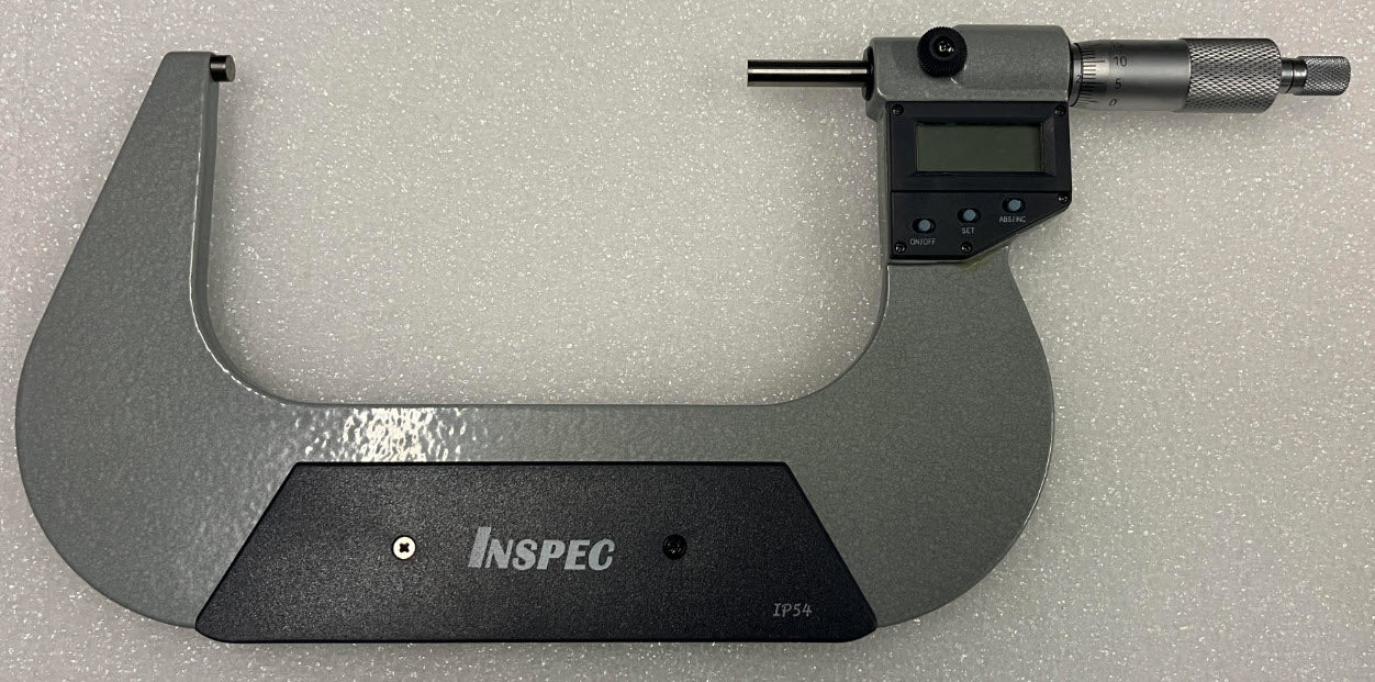 Inspec Digital Micrometer 130-05-414 Range 100-125mm/4-5" Resolution .00005"/.001mm