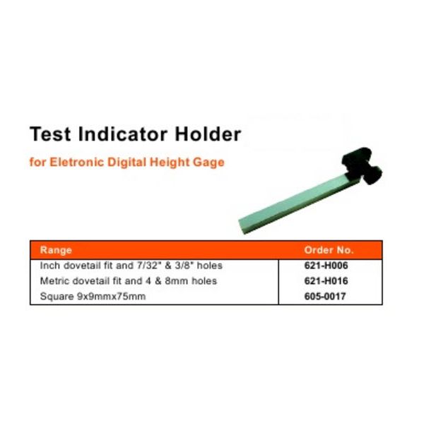 MHC 621-H006 Inch Test Indicator Holder With dovetail fit and 5/32" and 3/8" for Height Gauge