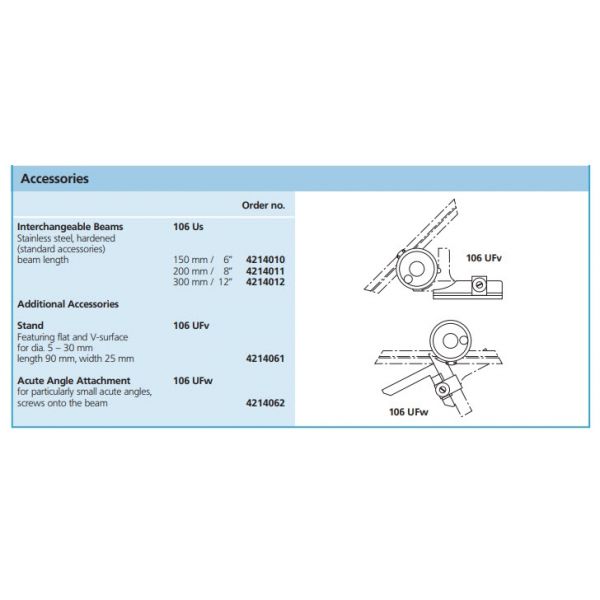 MAHR FEDERAL Bevel protractor blade for Bevel protractor 200mm 4214011