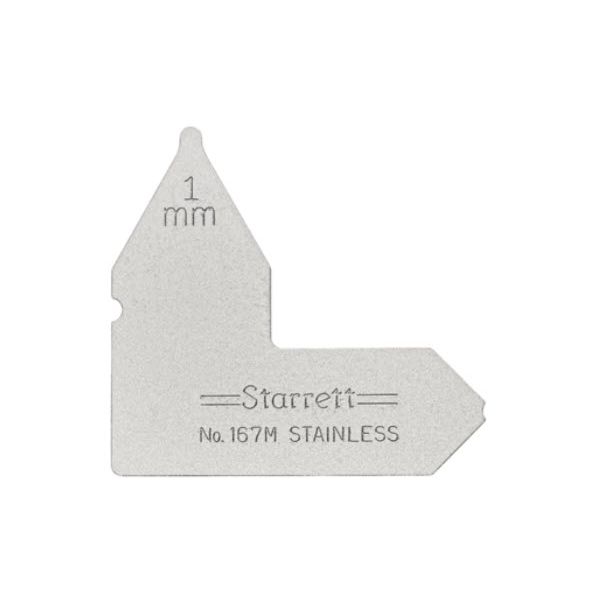 Starrett 167M-1 Radius Gauge Metric 1mm RADIUS GAUGE