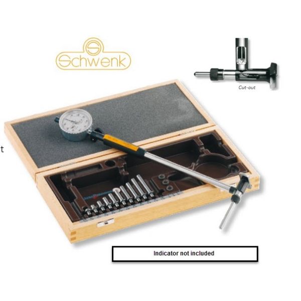 Schwenk Individual bore gauge 10000000 Dial type SU Metric Range 4.5-6mm with Carbide pins, Without Indicator. Measuring depth 80mm, 9 anvils