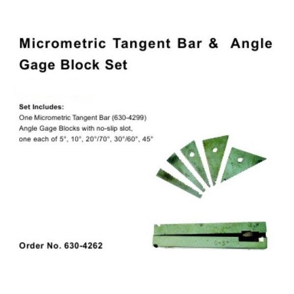 MHC 630-4267 Angle Block Set Description : Set of 7 angle gauge blocks 7pcs set, 15, 30, 45, 50, 60, 75, 90° each