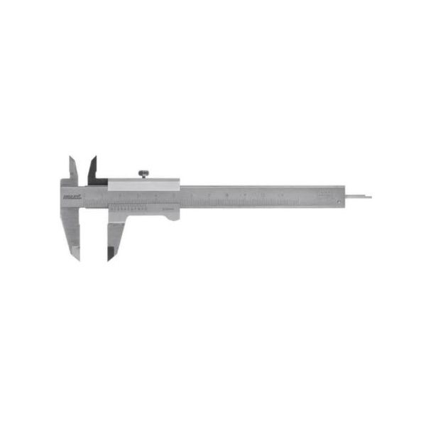 Holex Vernier Caliper Range: 100mm Graduation: .05mm : Flat depth rod in leather pouch, 410570-100