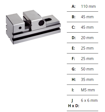 930-631 Precision Vice 50mm Clamping Width