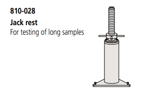 Height adjustable jack rest Hardness testing machines 810-028