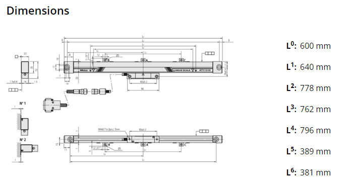 Linear Scale AT113F 450mm 539-208-40