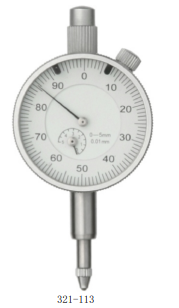 INSPEC 321-113 DIAL GAUGE 0-5MM X .01MM 41 MM FACE