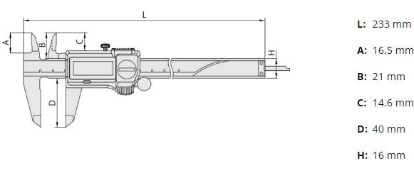 Digital ABSOLUTE Coolant Proof IP67 Carbide Caliper 0-150mm(0-6") OD Carbide 500-731-20