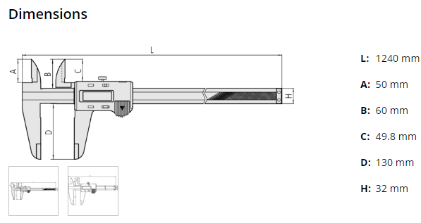 Vernier Caliper 0-150mm, 0,05mm, Metric 530-101