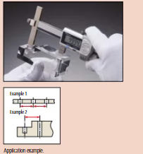 Digital ABS Offset Centerline Caliper Inch/Metric, 0,404-12,4", IP67, Thumb Roller 573-708