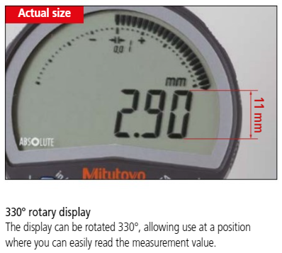 Digital Indicator ID-C Inch/Metric, 0,5", 0,00002", Flat Back Plate 543-701B