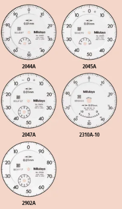 Dial Gauge, Lug Back, ISO Type Shockproof, 10mm, 0,01mm 2046A-09