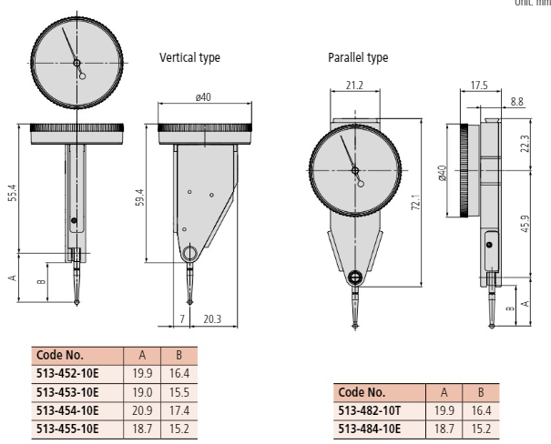 Mitutoyo Series 513-452-10T Imperial Vertical models Accuracy: 0.0005" Graduation: 0.0005", Range: 0.03" Reading: 0-15-0