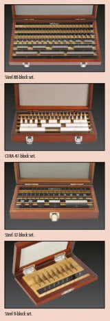 Mitutoyo 516-976-10,  18 Gauge Block Set, Metric, Thin block set, 0,001 mm step, 0,991-0,999 mm (0,001 mm step / 9 blocks) 1,001-1,009 mm (0,001 mm step / 9 blocks)