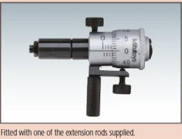 Inside Micrometer, Interchangeable Rods 25-50mm, with 2 Rods, Hardened Face 141-101