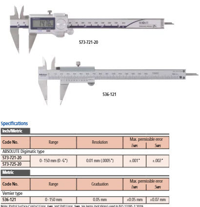 Vernier Point Caliper 0-150mm, 0,05mm, Metric 536-121