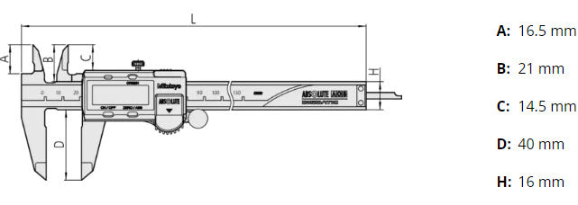 Digital ABS AOS Caliper 0-4" 500-195-30