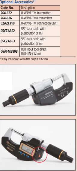 Digital Micrometer QuantuMike IP65 Inch/Metric, 0-25mm/0-1" 293-185-30 No Output