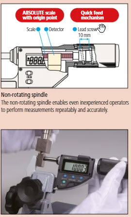 Digital Absolute Micrometer QuickMike Inch/Metric, 0-1,2" 293-676-20