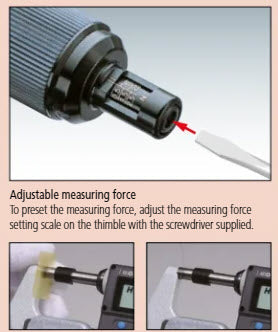 Absolute Digital Micrometer, Adjust. Force Inch/Metric, 0-0,6", 0,5-2,5N  227-211-20