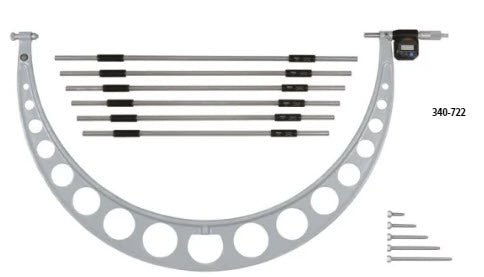 Digital Micrometer Interchangeable Anvil Inch/Metric, 0-150mm(0-6"), IP65, incl. 6 Anvils 340-351-30