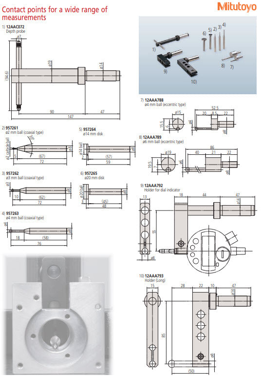 QM Height with Air Floating, Inch/Metric 0-14", 0,00005"/0,0001"/0,0002", 518-245