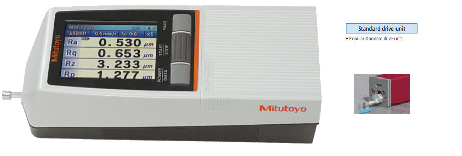 Mitutoyo 178-561-11E Surftest SJ-210 Surface Roughness Tester [inch/mm] “R2µm; .75mN” Range 16mm