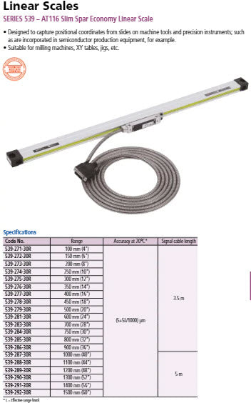 Linear Scale AT116 900mm/36" 539-286-30R