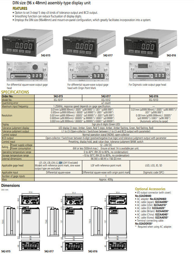 Laser Hologauge LGH-1010-B-EH 542-716D  Low Measuring Force