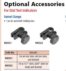 Mitutoyo 900321 Swivel Clamp for D=4/8mm, Dovetail