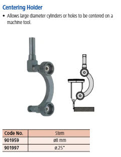 Mitutoyo Centering Holder Series 513 for D=8mm Stem Item number: 901959