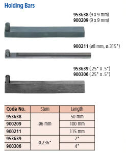 Holding Bar for Swivel Clamp 12,7x6,35mm, 4" Length Item number: 900306