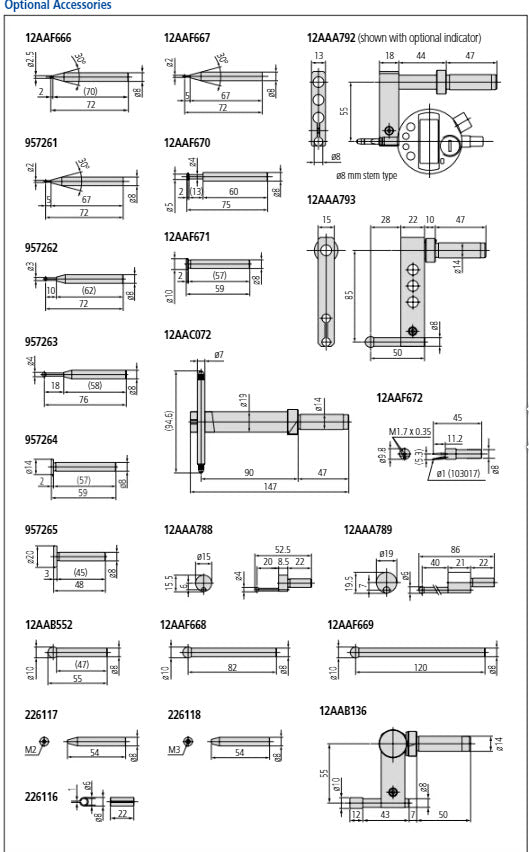 CMM Stylus Adapter M2 Item number: 226117