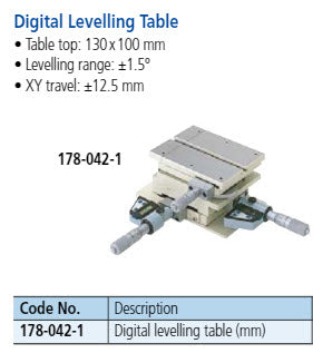 Mitutoyo Digital Levelling Table (mm) - 178-042-1